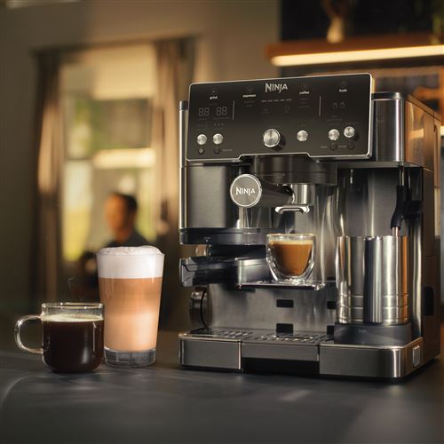 Ninja Luxe Café Essential ES501EU 2-in-1-Kaffeemaschine, 1650 W, Schwarz und Edelstahl