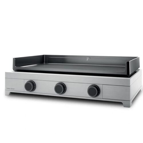 Forge Adour Modern 75 I 6000 W Schwarz und Silber Gas Plancha