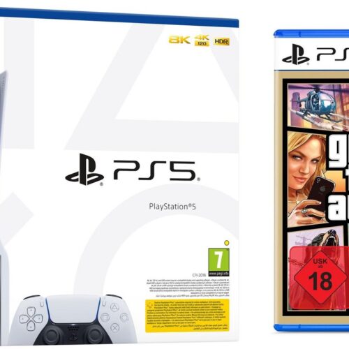 Playstation 5 Slim Disk Laufwerk + GTA V Spiel Bundle