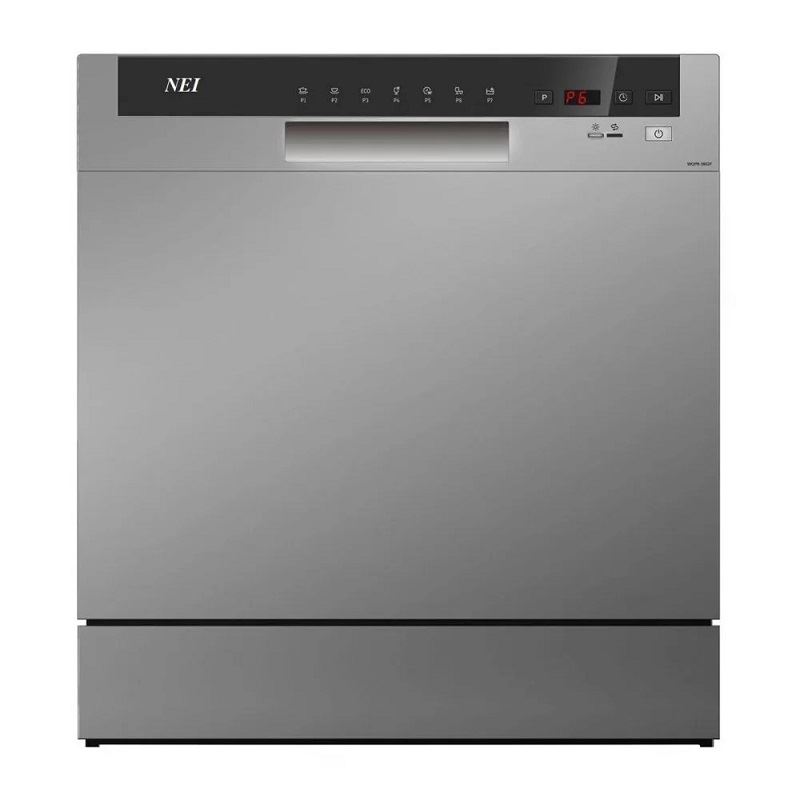 NEI NDW8S-3802FS Kompaktgeschirrspüler, 8 Sets, 7 Programme, H 59 cm, 25 kg, Klasse F,