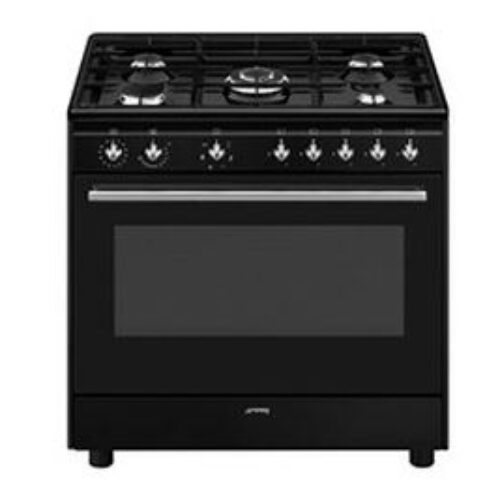 90 cm Kochzentrum, 5 Gasbrenner, davon 1 ultraschneller, superstarker 4 kW